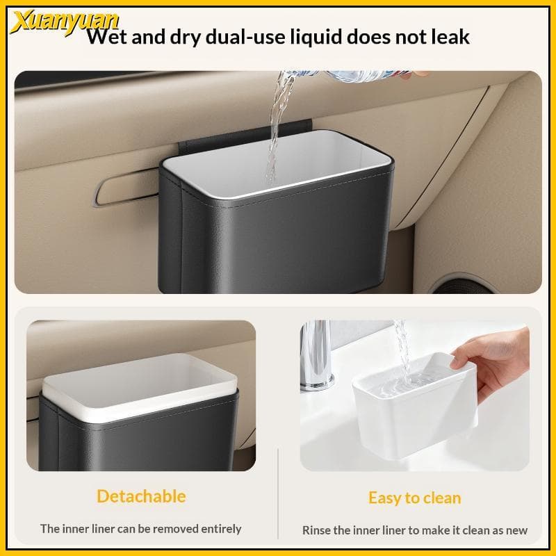 XYuan Lixeira Automática 2L Lateral Da Porta Do Carro Multifuncional Caixa De Armazenamento Suspensa Organizador Ideal P