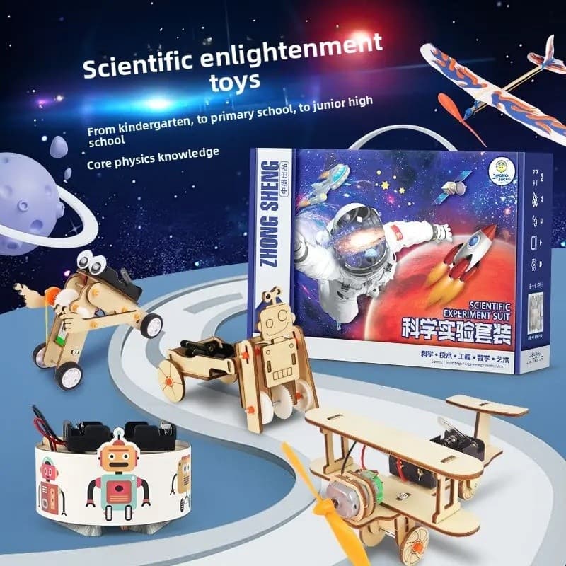 Kit de Experimentos de Ciência e Tecnologia para Crianças, Conjunto de Química e Física DIY, Brinquedos Educativos para