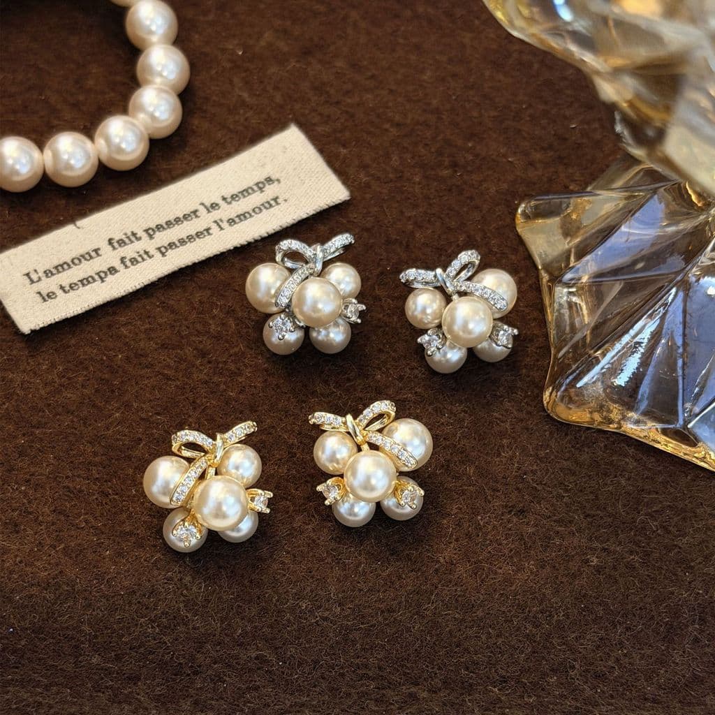 Brincos de Laço com Zircônia, Brincos Femininos Delicados