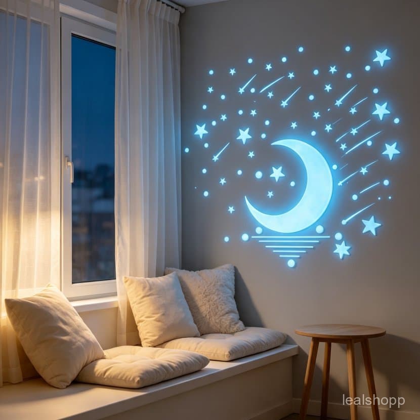 14/21/28 Pcs Adesivo De Lua Brilhante Grande Brilho Noturno Duradouro Firme Colagem Fácil De Remover Atmosfera Agradável
