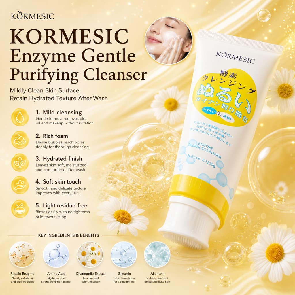 Limpador Kormesic limpador facial fosco limpador de plantas atacado todo inglês P8EJ