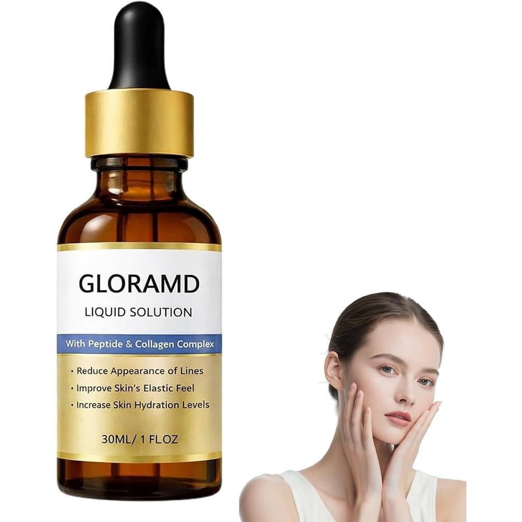 Gloramd Facial Lifting Serum, o novo sérum líquido Gloramd 2026, contém ácido hialurônico, peptídeos e colágeno, oferece
