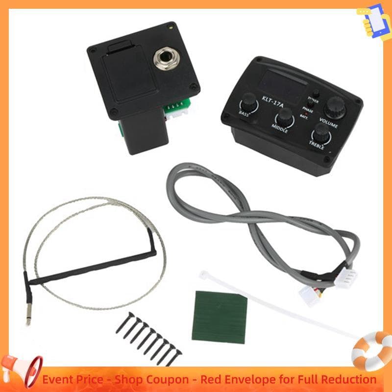 Pré-Amplificador De EQ De Guitarra Acústica xenia00 , KLT-17A Com Afinador De Procedimento Digital , Equalizador De 3 Ba