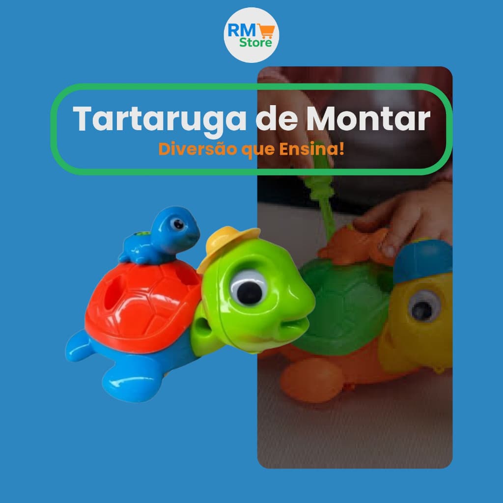 Brinquedo Educativo Tartaruga Monta e Desmonta – Diversão que Ensina!