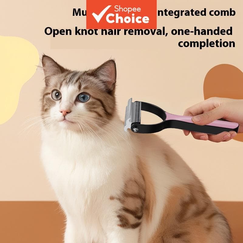 Rastelo de tosa para pets em grandes blocos de cor, adequado para a tosa diária de cães médios a grandes.