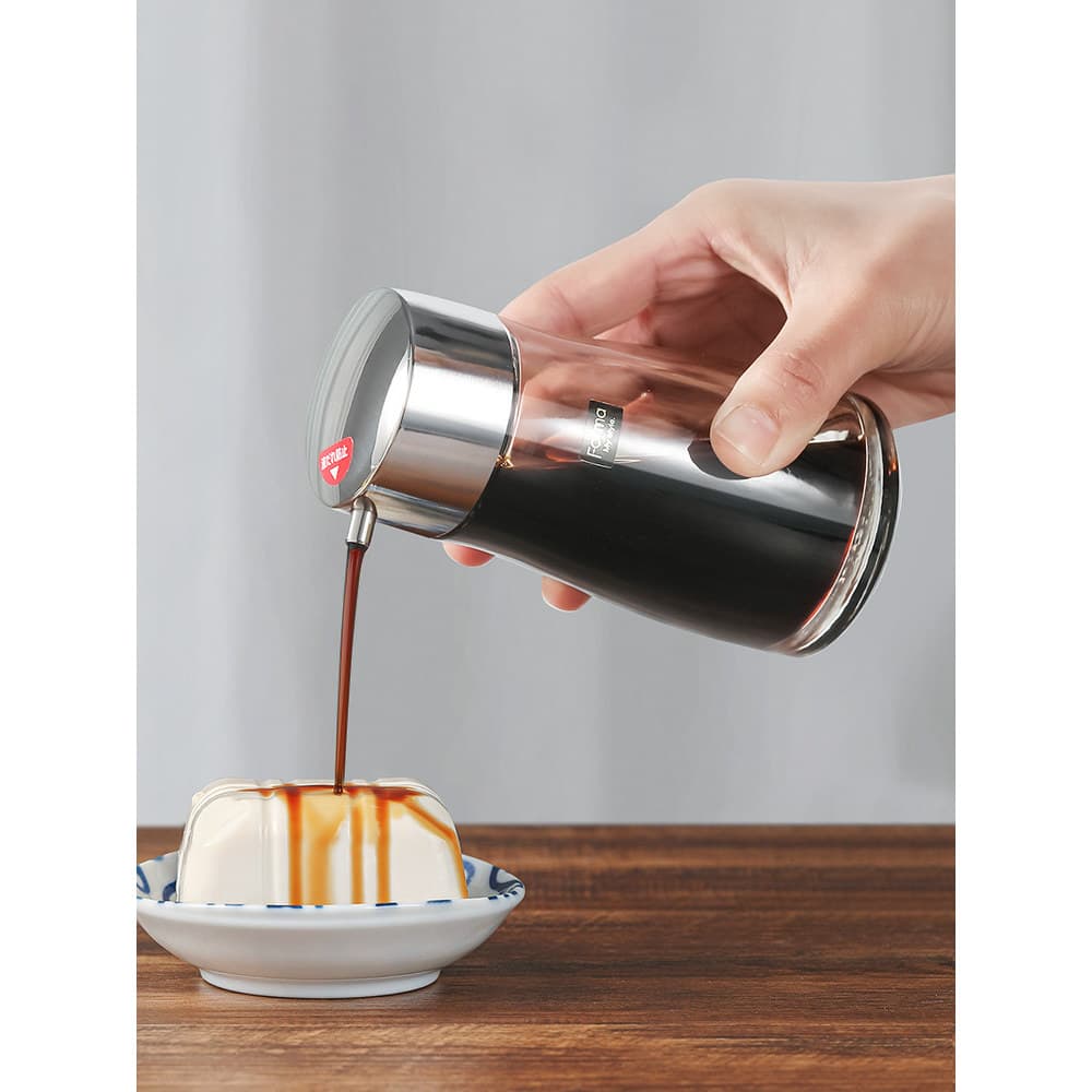 Garrafa de molho de soja de vidro japonês suprimentos de cozinha doméstica garrafa de tempero influenciador pequeno pote