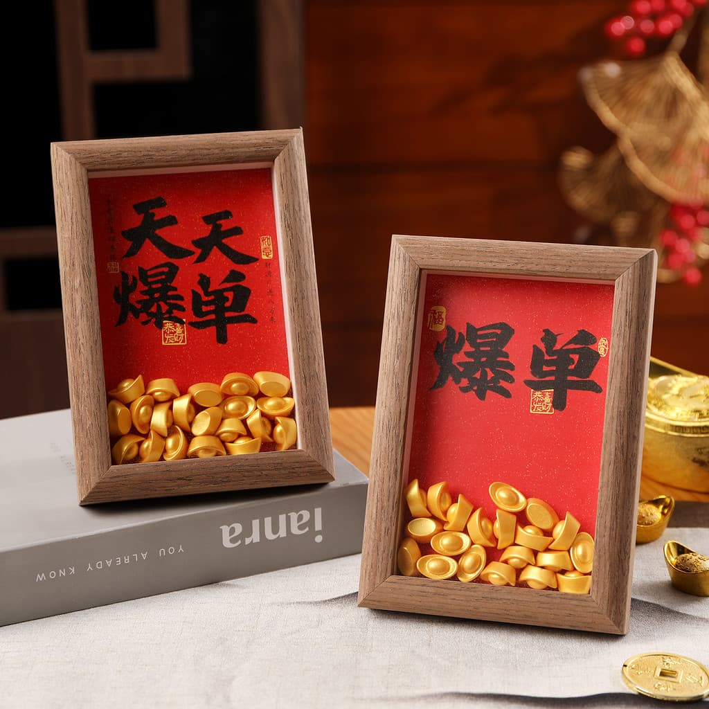 Estilo chinês todos os dias pedido Popular mesa da empresa bom personagem italiano ornamentos pequeno lingote de ouro de