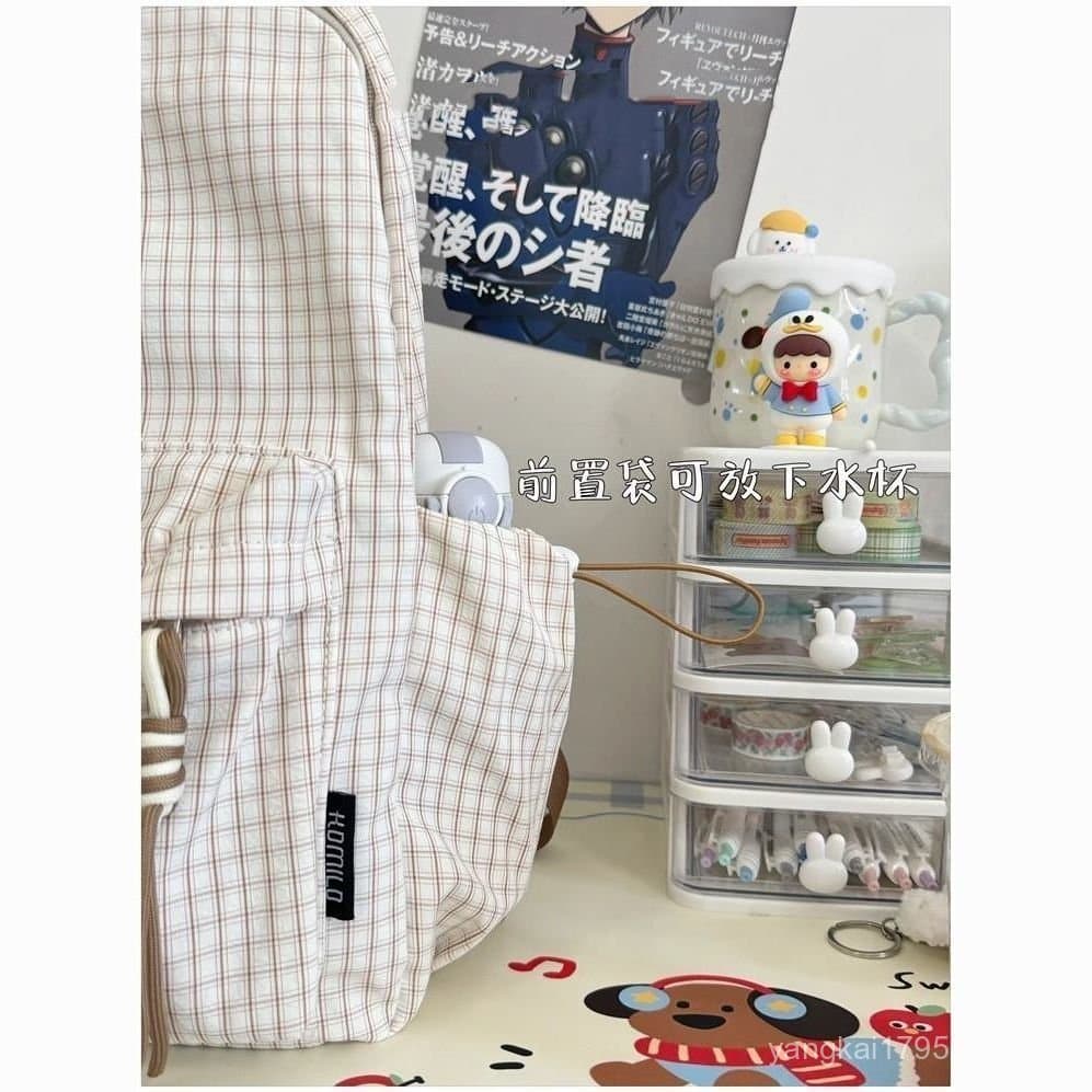 Mochila de grande capacidade, estilo moderno, design simples de estilo japonês, mochila escolar versátil para meninas, a