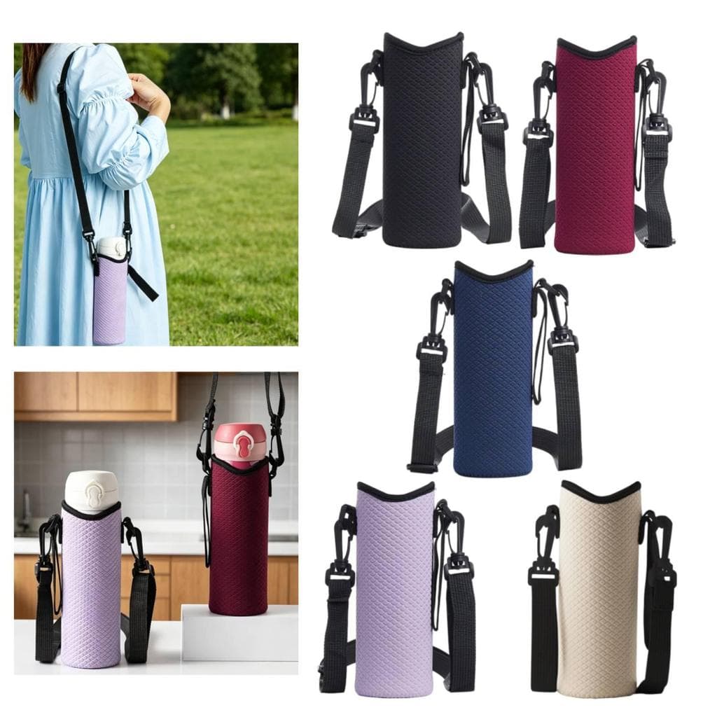 [reqoul] Porta-Garrafas De Água Bolsa Acessórios Para Copos Capa Protetora Universal Suporte De Garrafa Academia , Camin