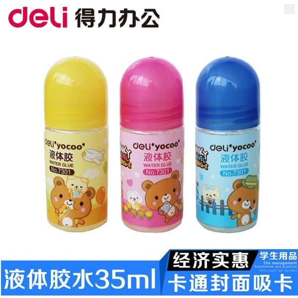 Deli 7301 cola líquida diy estudante cola dedicada artesanato cola Universal pequena 35ML