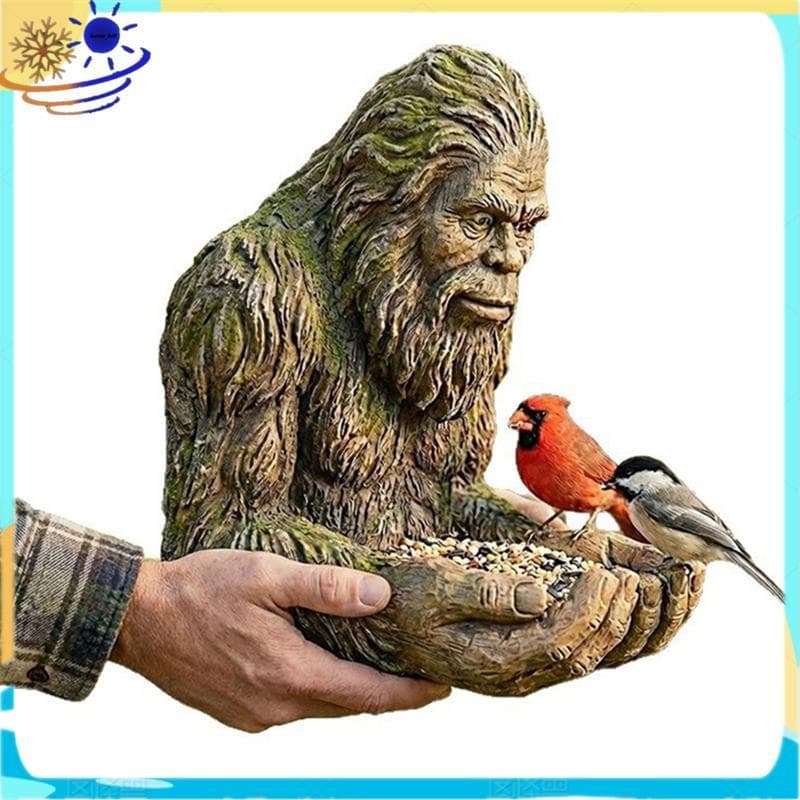 [Le's Shop] Alimentador De Pássaros Ao Ar Livre À Prova D'água Escultura Montada Em Árvore Cabide De Fechadura Oculto Pa