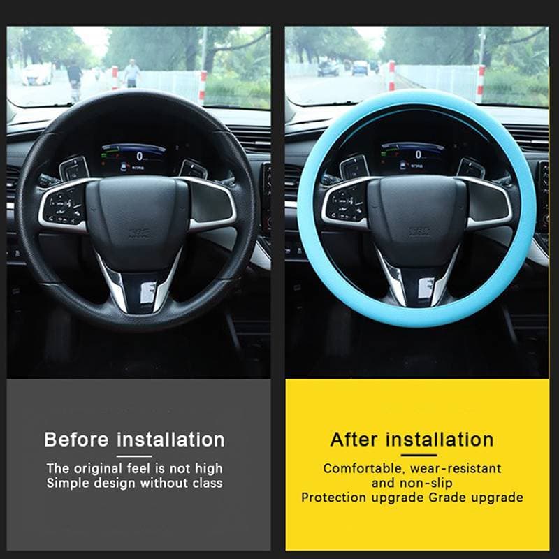 ADS Capa Universal De Silicone Para Volante De Carro , Elástica Luva , Textura Macia , Multicolorida , Decoração Automát