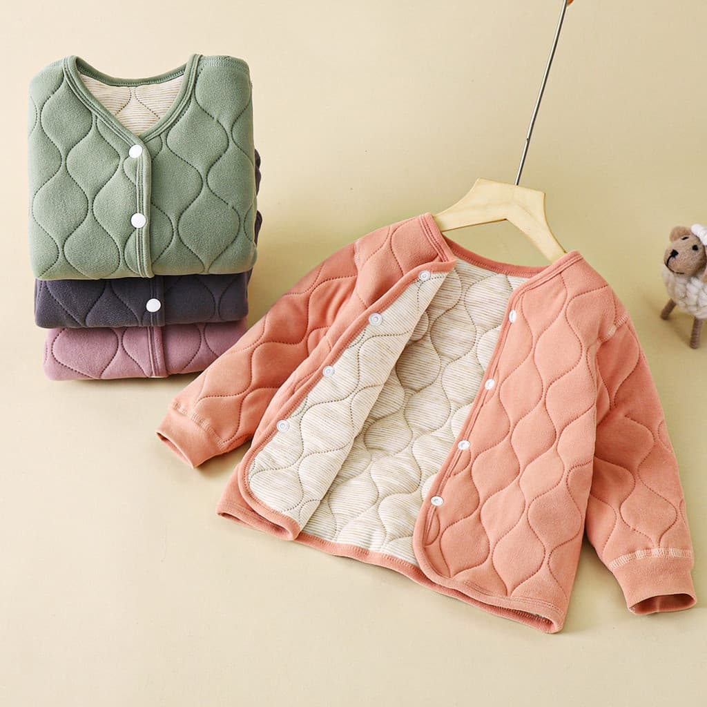 Crianças quente uniforme escolar estudante forro outono inverno novo estilo meninos três camadas acolchoado meninas engr