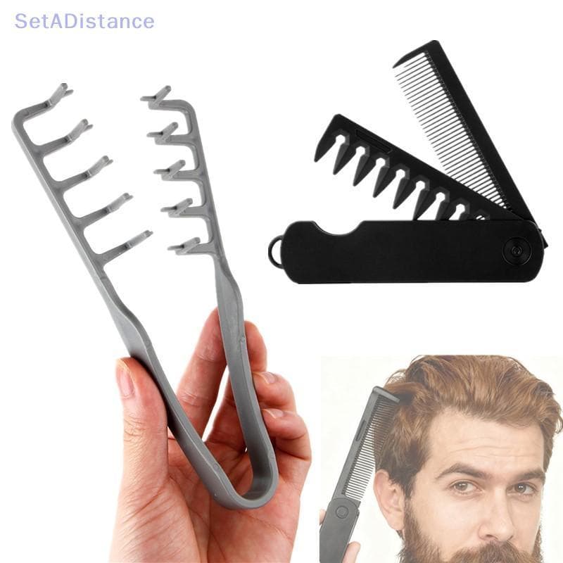 SetADistance Pente Volumizador De Estilo De Cabelo De Dentes Largos + Dobrável Ferramentas De Ondulação Textura Fofa Par