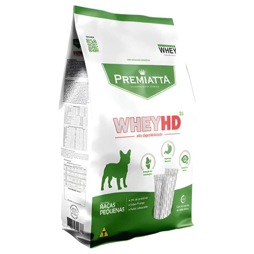 Ração Premiatta Whey HD 31 Cão Adulto Raça Pequena Mix 6kg Seca
