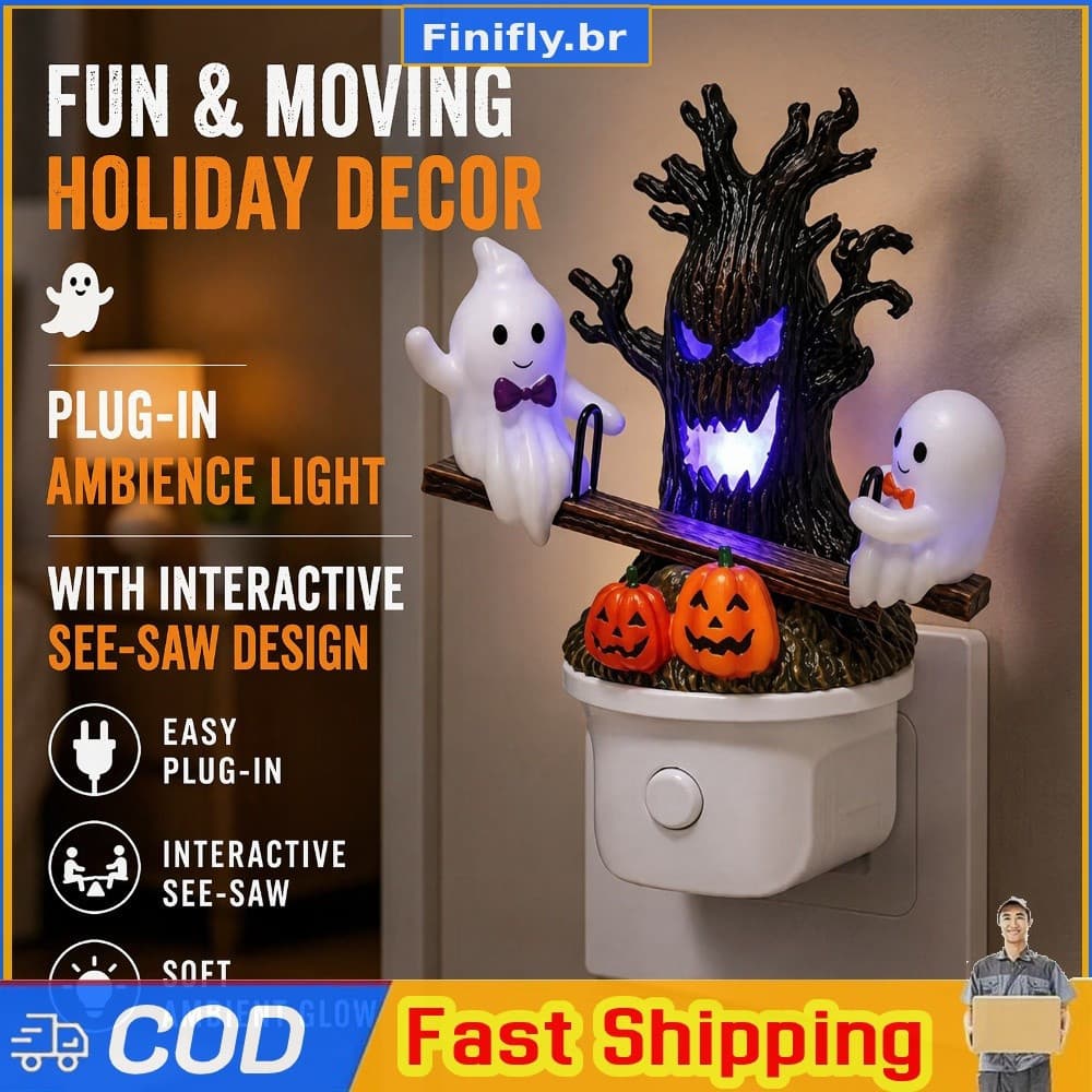 Estatueta Fantasma De Gangorra De Halloween De Resina Para Decoração De Cozinha De Escada De Corredor