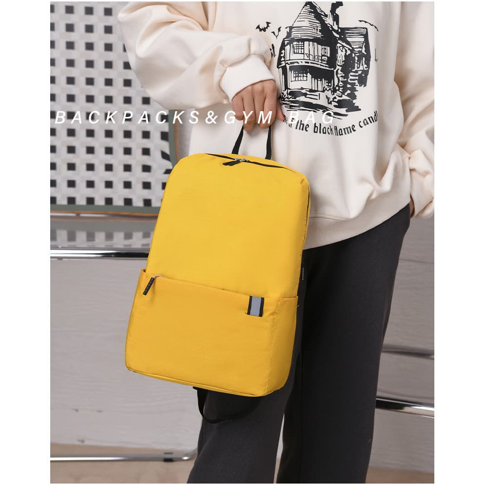 Mochila leve colorida Casual mochila unissex estudante mochila 10L15L20L Multi-capacidade Commuter saco