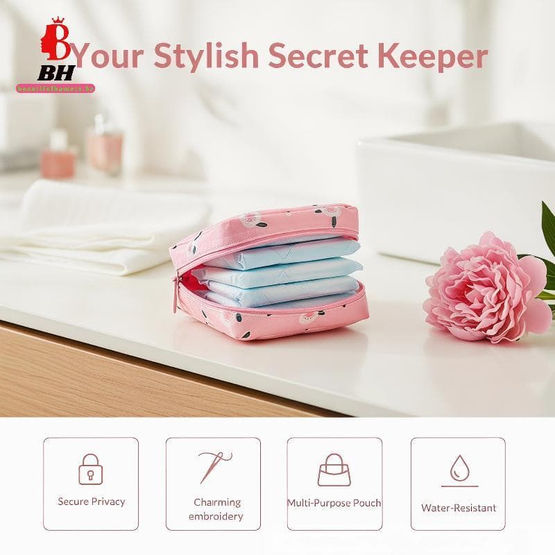 BH-TOY Bolsa Feminina Para Armazenamento De Absorventes Higiênicos , Portátil , À Prova D'água , Organizadora , Padrão D