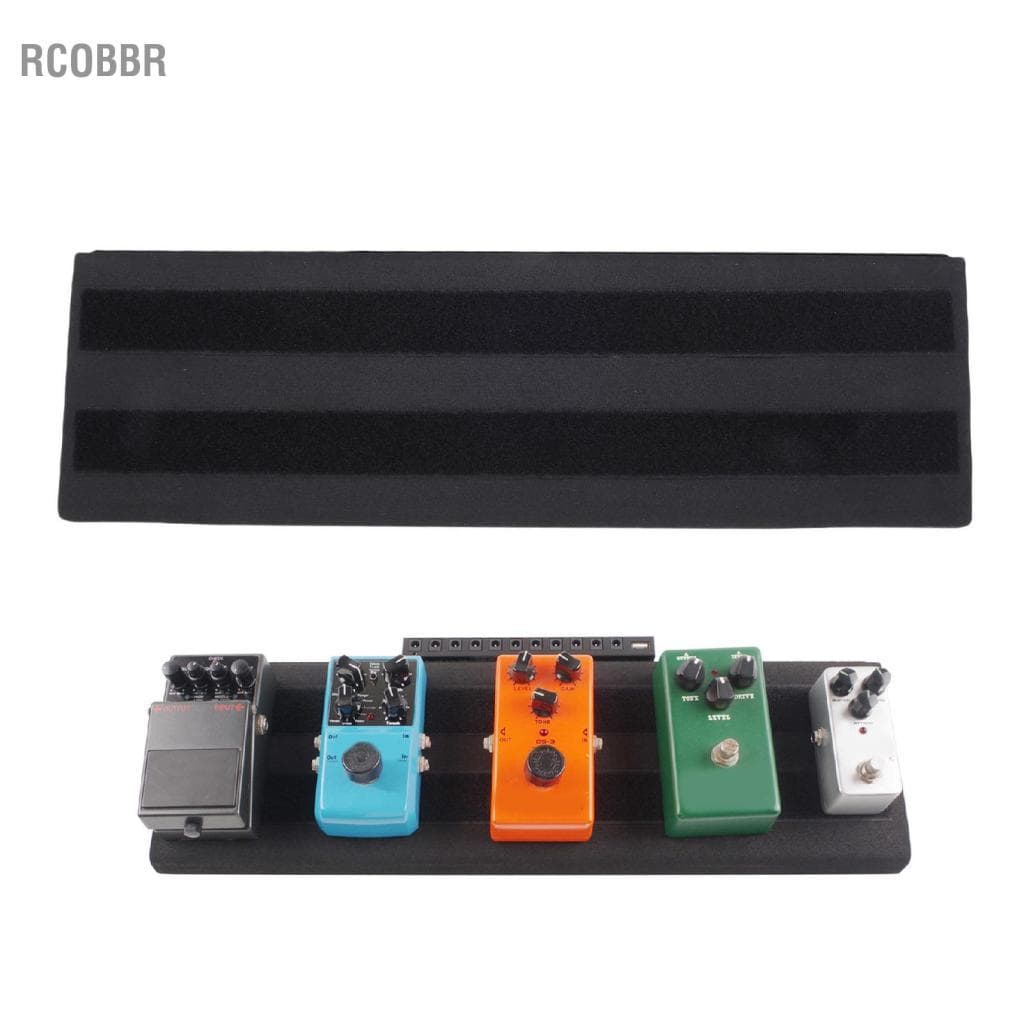 rcobbr Pedaleira de efeitos de guitarra preta antiderrapante EVA Pedalboard para até 5 pedais individuais