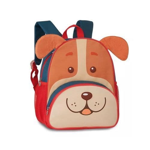 Mochila Infantil Cachorro Vermelho Duravel Leve Design Divertido Confortavel Escola Passeio