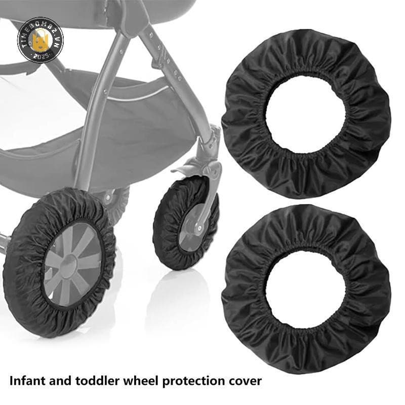 { TB & Bag } Conjunto de 2 peças de capas protetoras contra poeira para rodas de carrinho de bebê e cadeira de rodas inf