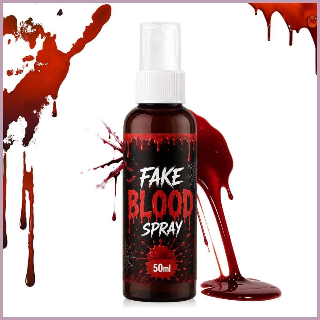 Spray De Sangue Falso 50ml Realista Artificial De Secagem Rápida Foto Prop Assustador Vampiro Maquiagem Para Casas Assom