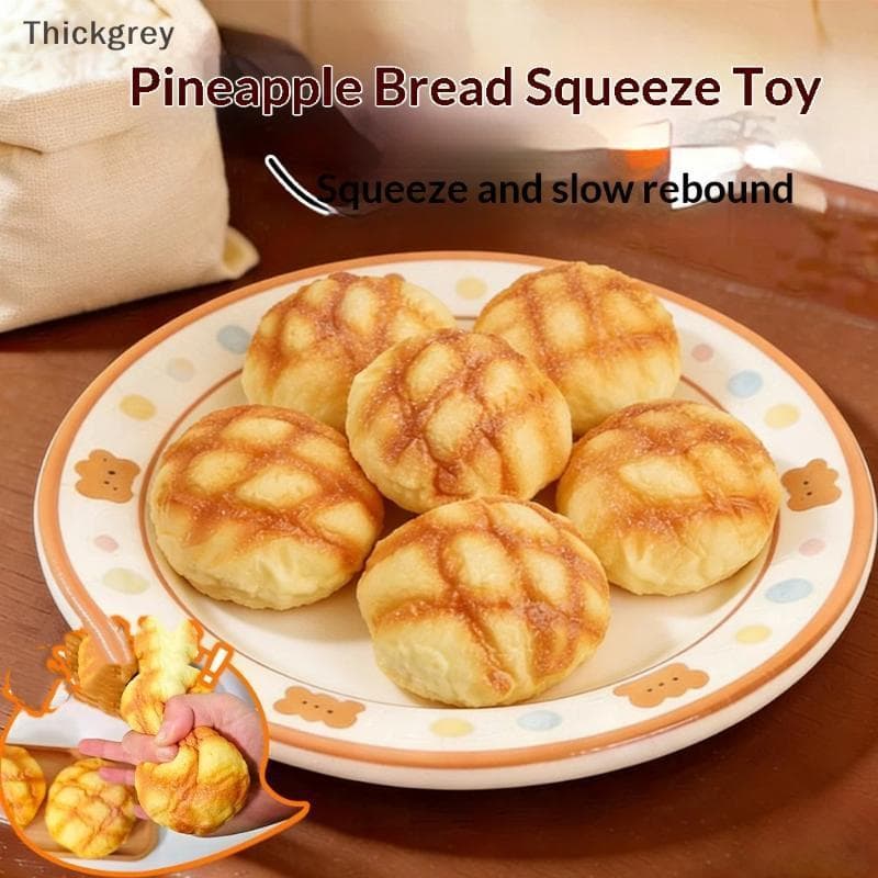 thickgrey Macio Abacaxi Bun Squeeze Brinquedo Fidget Recuperação Lenta Alívio Do Estresse Para Adultos Crianças Sensoria