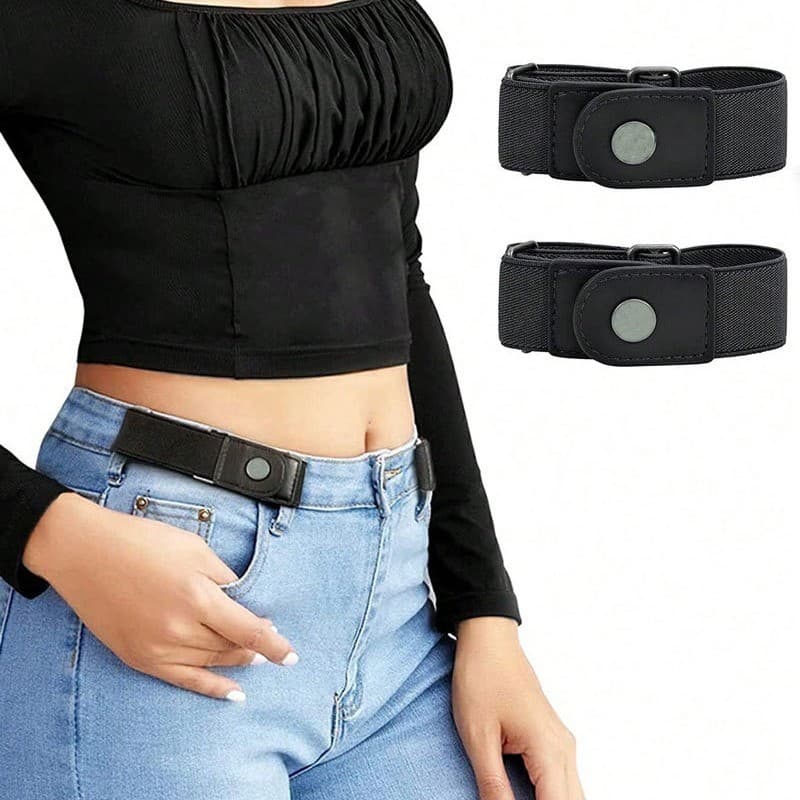 Novo Cinto Preguiçoso Lateral De Duas Peças Moda Versátil Elástico