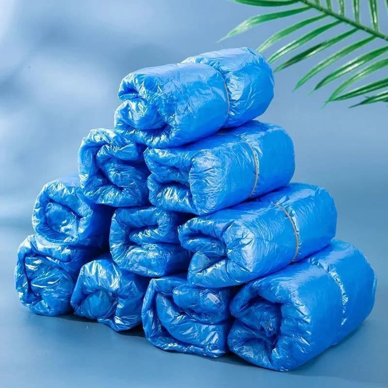 Capas descartáveis impermeáveis para calçados, capas de bota de cano longo e reforçado para dias de chuva, capas de bota