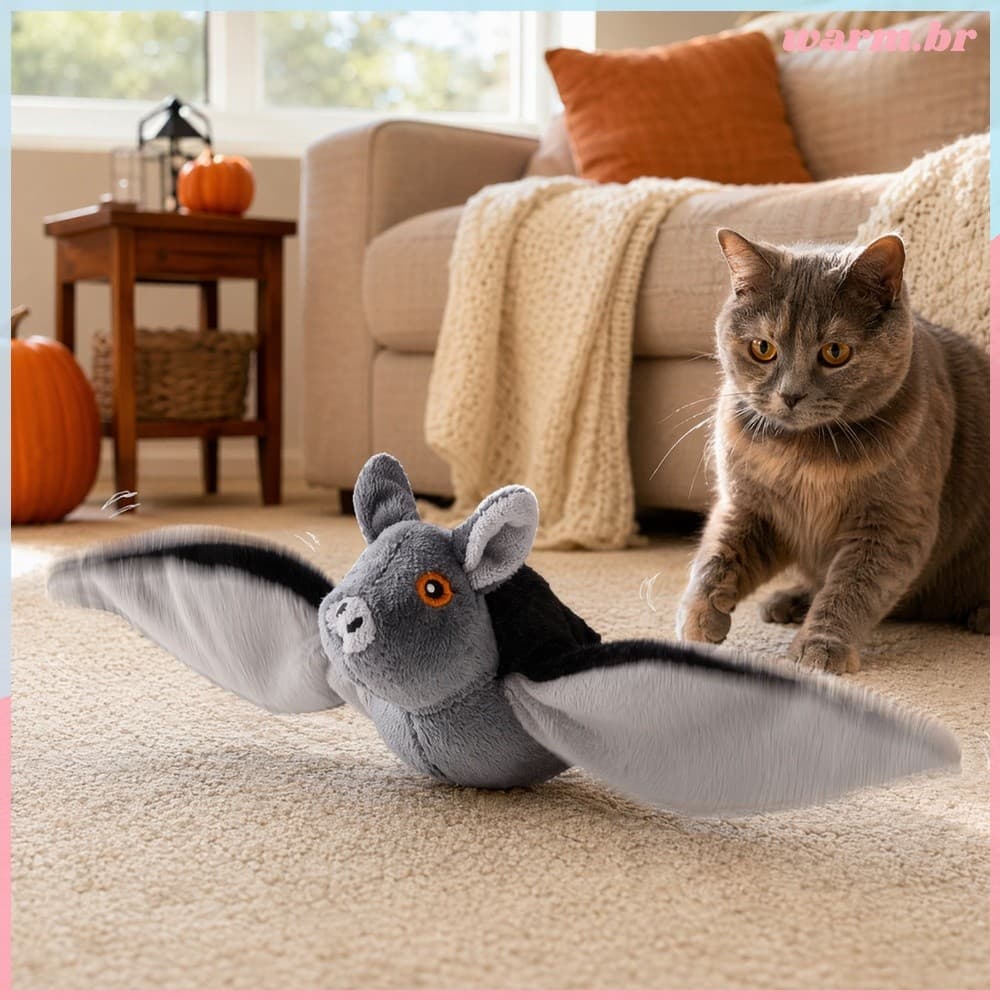 Morcego Interativo Chilrear Com Motor Mais Inteligente Para Gatinhos Ou Cães Pequenos [waroom.br]