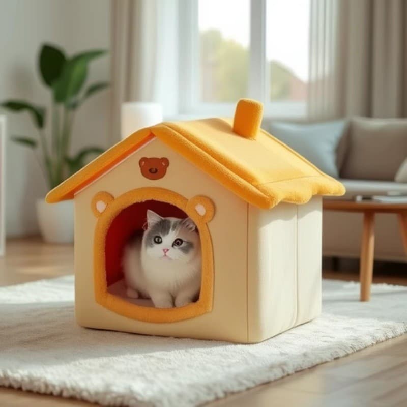 Casa de cachorro e gato inverno quente pequeno cão gato quatro estações Universal removível lavável casa de cachorro mac