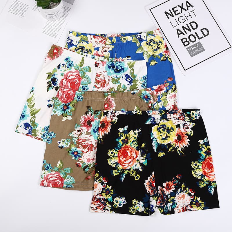 Primavera verão leggings feminino grande elástico de três pontos calças de segurança peônia flor exterior Wear leggings