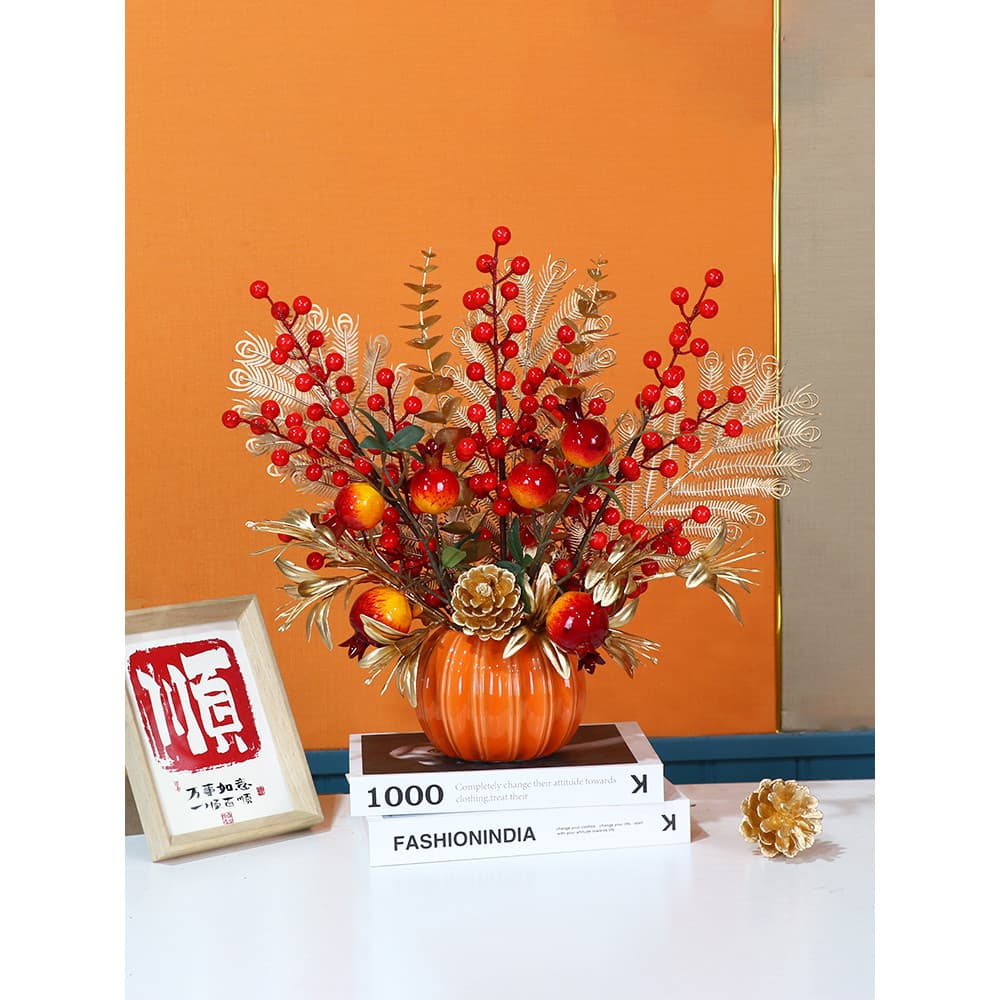 Fortuna frutas frutas vermelhas decoração cesta de flores High-End festivo sala de estar TV gabinete decoração para casa
