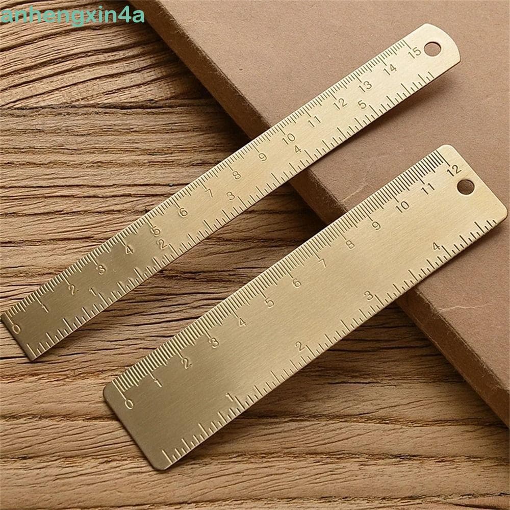 ANHENGXIN Régua Triângulo Transferidor Criativo Ferramentas De Desenho Material Escolar 12cm 15cm De Metal
