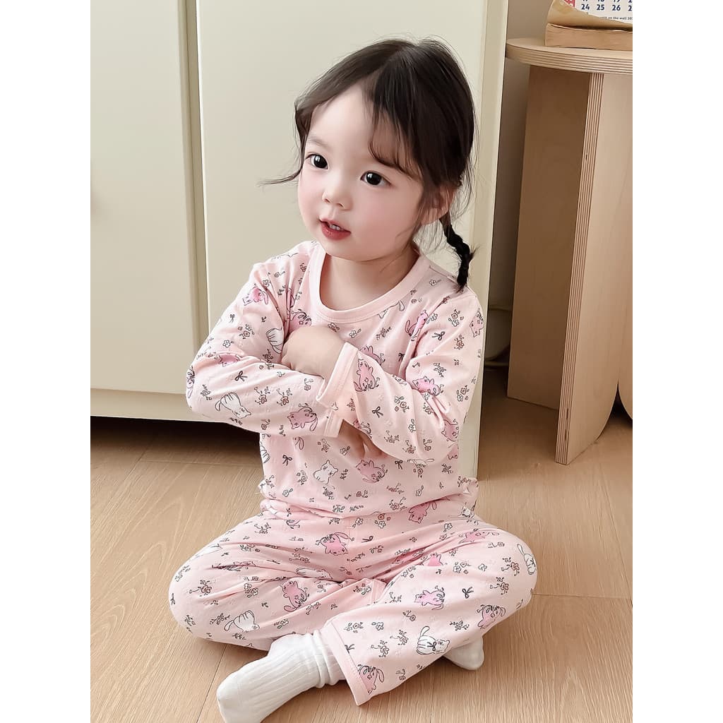 Meninas pijamas conjunto primavera outono bebê casa roupas crianças verão ar condicionado roupas de manga comprida puro