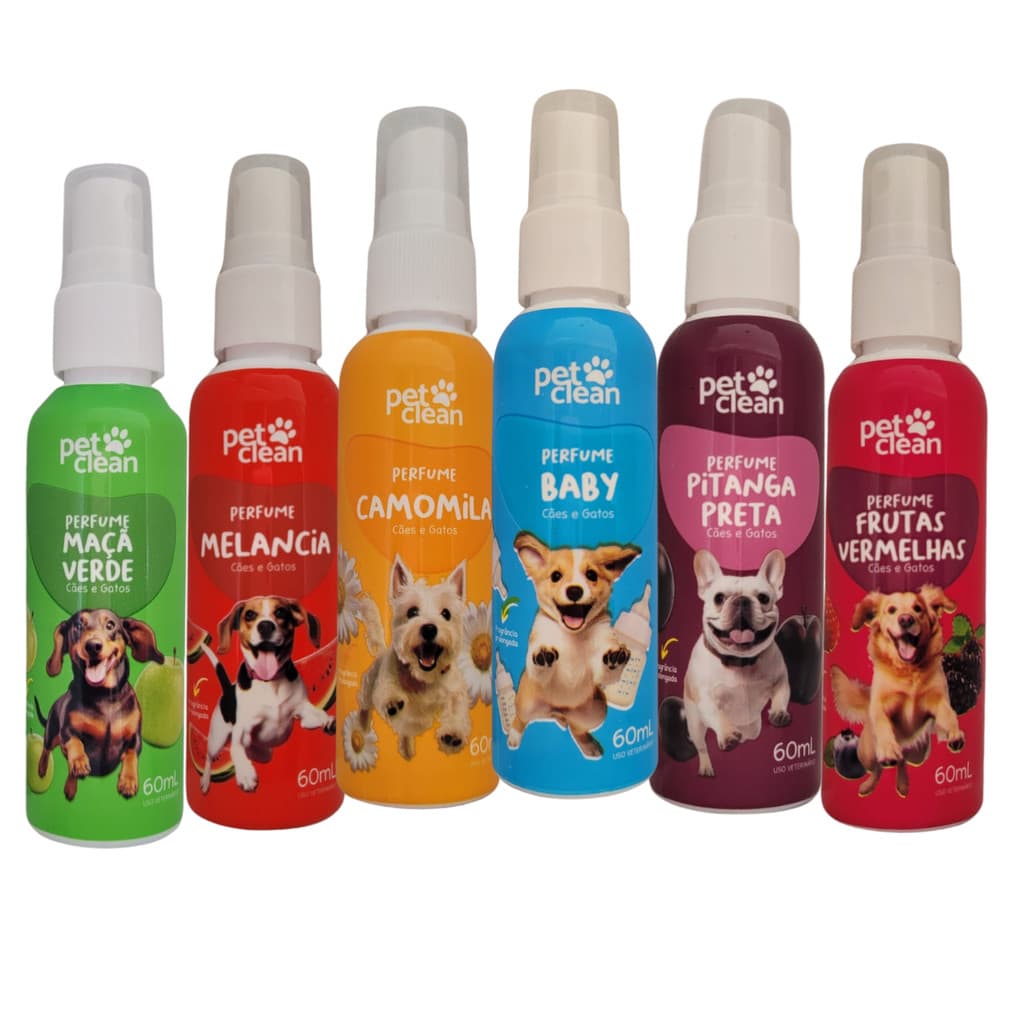 Perfume Fragrâncias Pet Clean Cachorro Gato Cão Pet 60ml