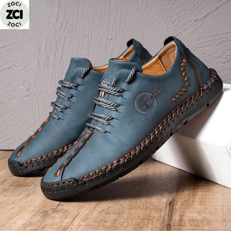 2026 ZOCI Sapatos De Couro Casuais Masculinos Design De Alta Qualidade Calçados Esportivos Masculinos Mocassins Confortá