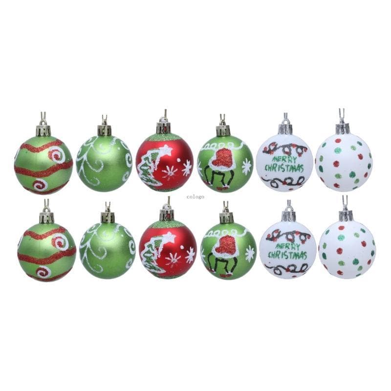 12 Conjunto Bugigangas Natal Para Uso Sazonal Árvores E Prateleiras