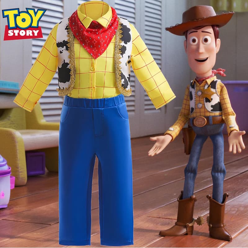 Novo estilo crianças toy story woody traje dividido traje Halloween toy story woody cos traje
