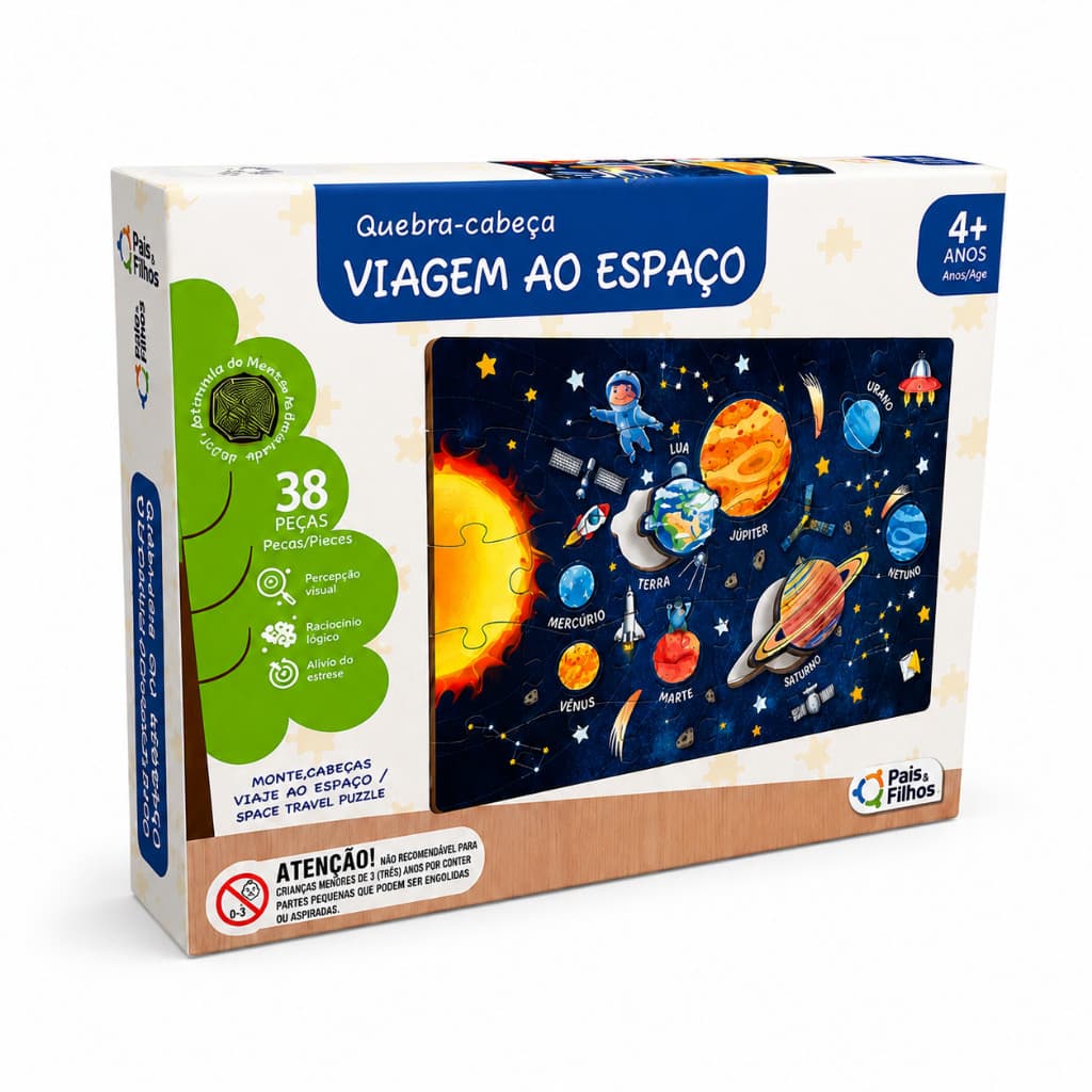 Quebra-Cabeça Viagem ao Espaço - Cores Vibrantes e Detalhes Cativantes para Todas as Idades