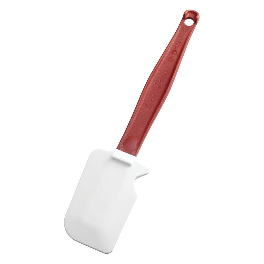 Produto comercial Rubbermaid: raspador de silicone resistente a altas temperaturas de 9,5 polegadas, cabo vermelho resis