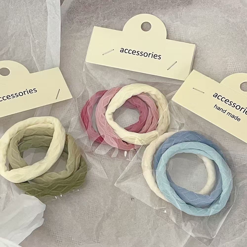 Estilo sal mar azul estilo corda de cabelo anel de cabelo alta elasticidade durável laço de cabelo elástico temperamento