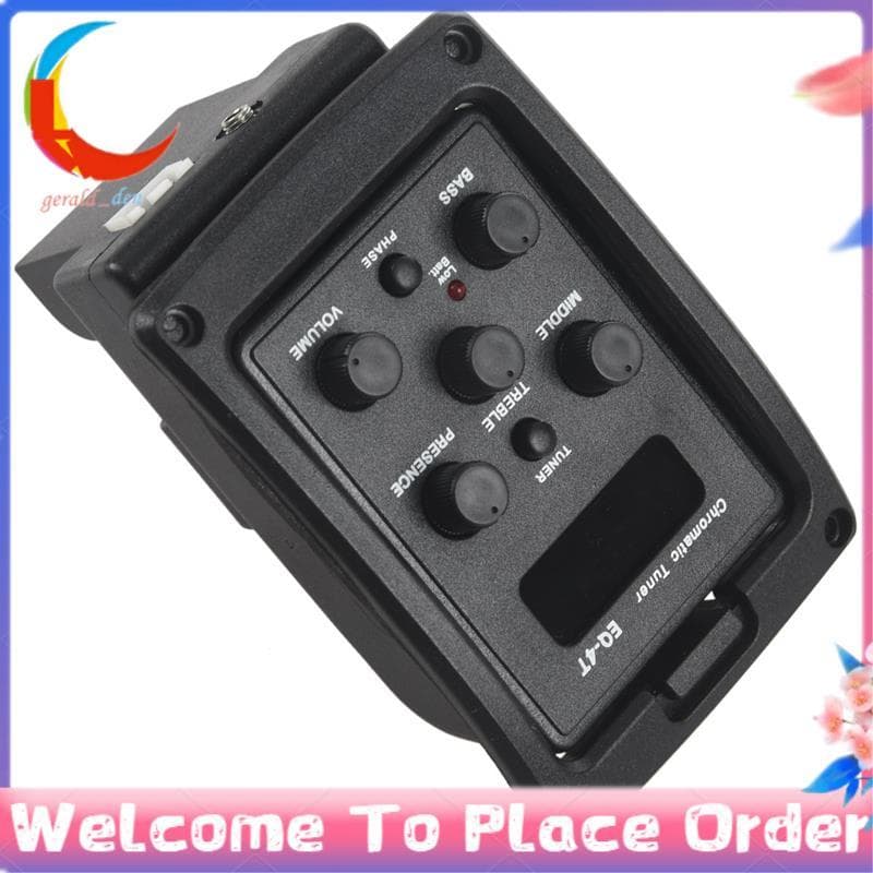 EQ-4T 4 Band Pickup Pré-Amplificador Com Afinador Para Guitarra Acústica Sintonizador LCD E Controle De Volume De Elétri