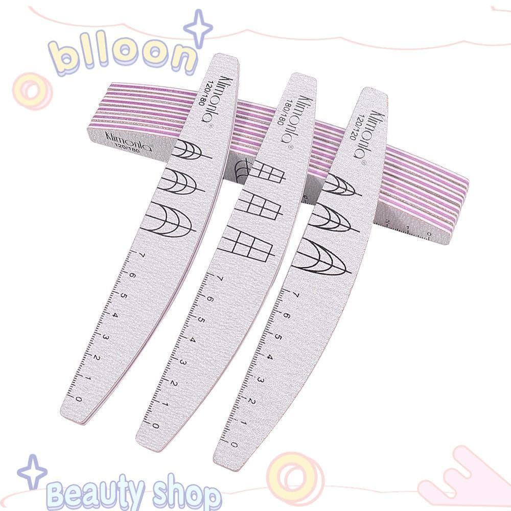 Bloon 9 Pçs/Set Lixa De Unha Dupla Face , Com Escala Conjunto De Grão Fino , Arquivo De Medição De Unhas Cinza