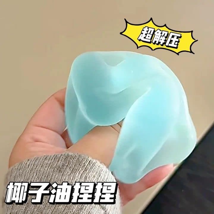 Descompressão feita à mão bola mar azul Maltose gelo transparente plástico molhado macio sucção dedo pitada brinquedo de