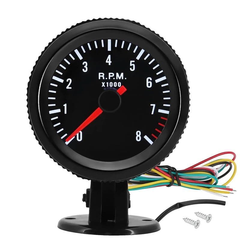 Medidor De Tacômetro 8000 RPM De 2 " Com Suporte Para