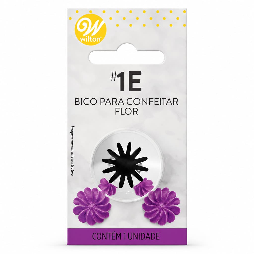 Bico para Confeitar - Tamanho G - Flor 1E - Wilton