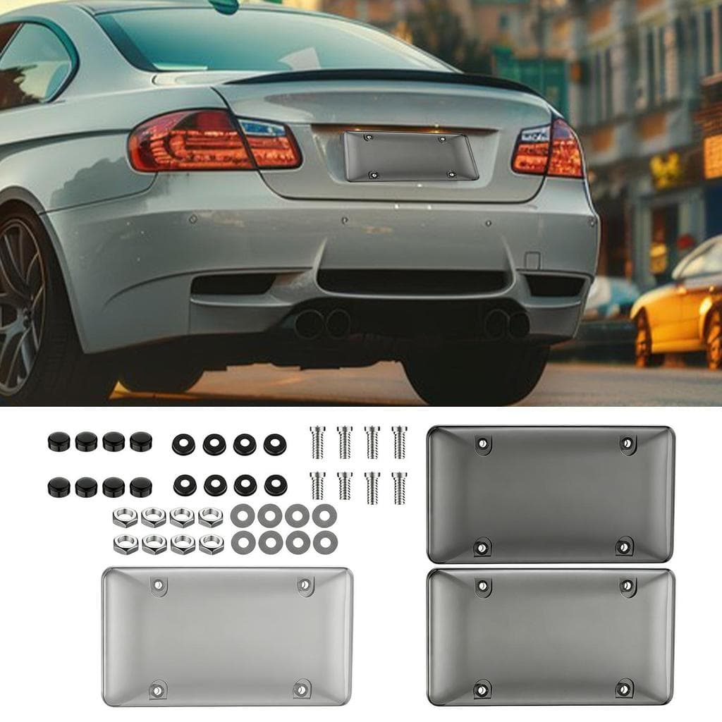 2 Pçs Protetor De Placa De Licença Claro Câmera Bloqueador Escudo Da Capa Poeira Para SUV RV Sedan Captador Van aderibr