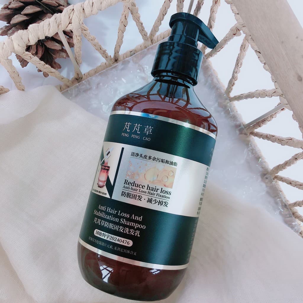 Cabelo Estável ~ Pengpengcao Shampoo Anti-Fluffy Gengibre Crescimento do Cabelo Controle de Óleo Shampoo Fofo 400ml