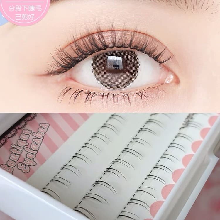 Estilo segmentado único cílios inferiores corte cílios postiços feminino simulação Natural nupcial maquiagem enxertia Ph